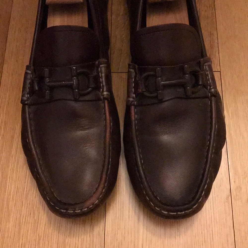 Salvatore Ferragamo authentic dark brown drivers